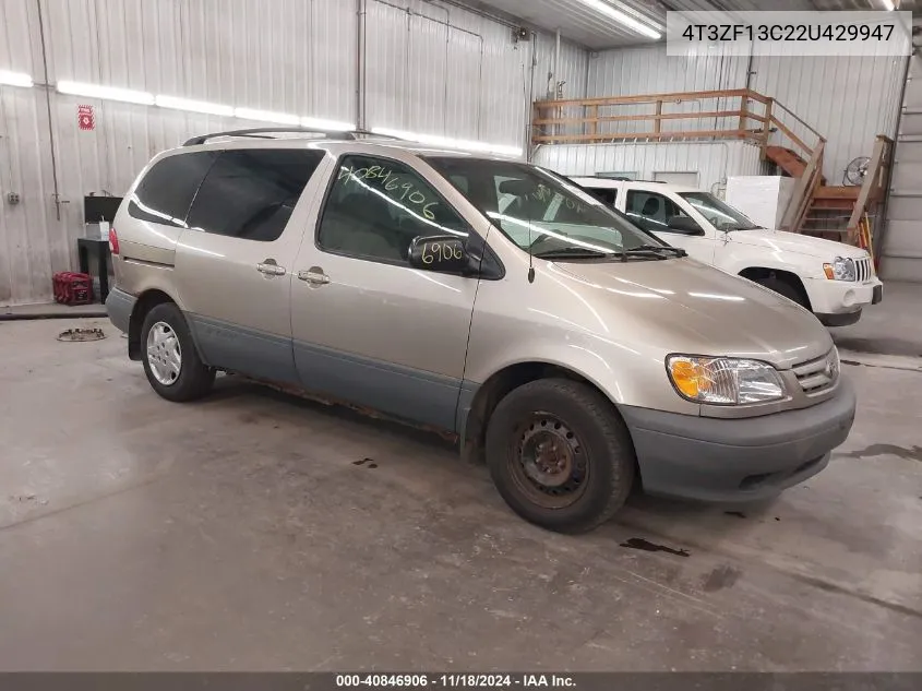 2002 Toyota Sienna Le/Xle VIN: 4T3ZF13C22U429947 Lot: 40846906