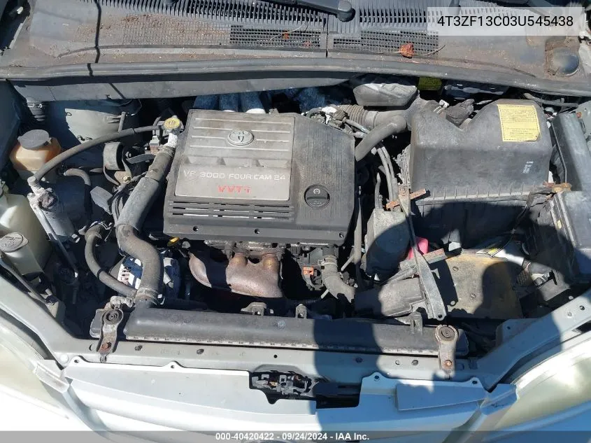 4T3ZF13C03U545438 2003 Toyota Sienna Le