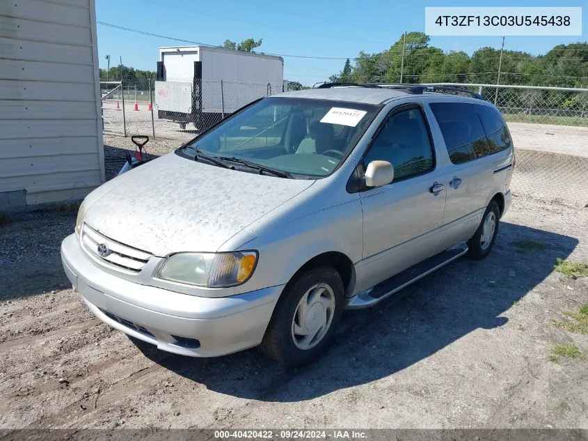 2003 Toyota Sienna Le VIN: 4T3ZF13C03U545438 Lot: 40420422