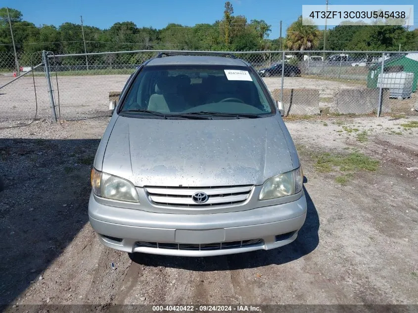 2003 Toyota Sienna Le VIN: 4T3ZF13C03U545438 Lot: 40420422