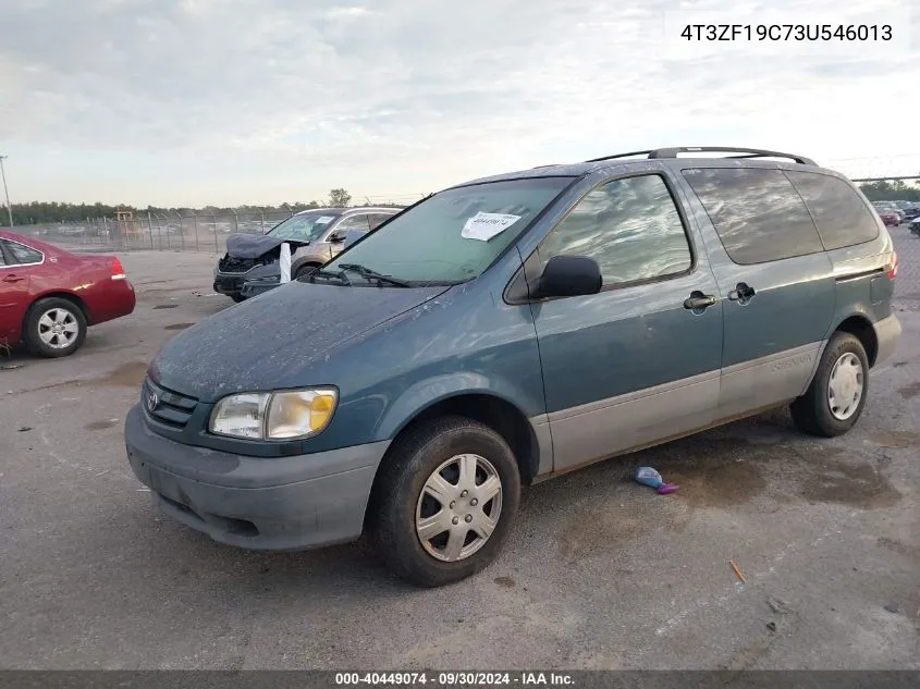 2003 Toyota Sienna Ce VIN: 4T3ZF19C73U546013 Lot: 40449074