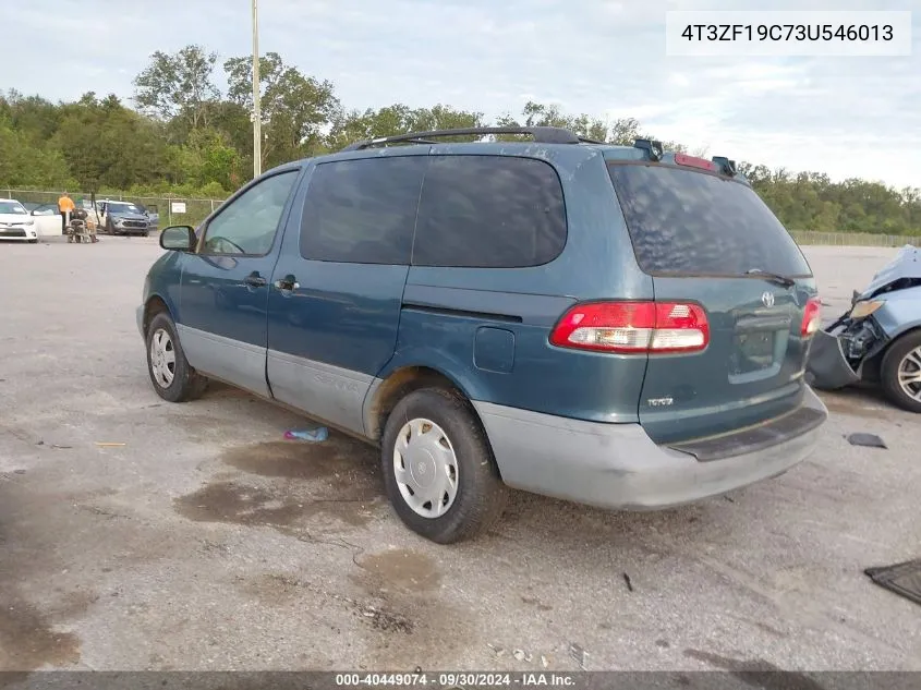 2003 Toyota Sienna Ce VIN: 4T3ZF19C73U546013 Lot: 40449074