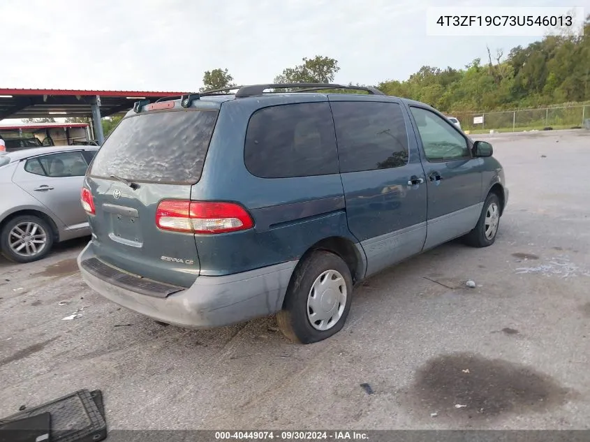 2003 Toyota Sienna Ce VIN: 4T3ZF19C73U546013 Lot: 40449074