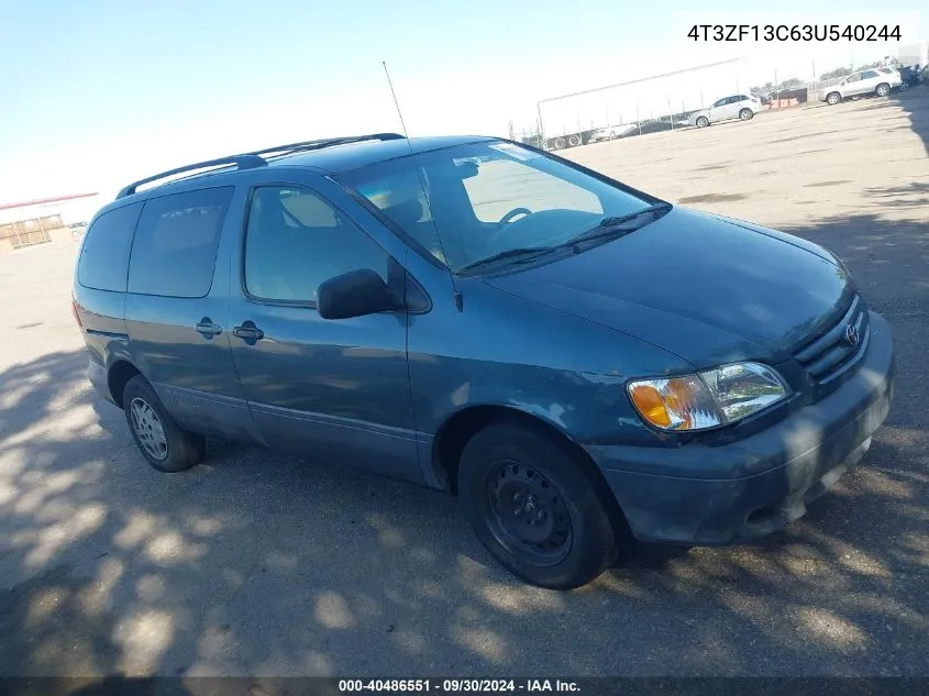 4T3ZF13C63U540244 2003 Toyota Sienna Le