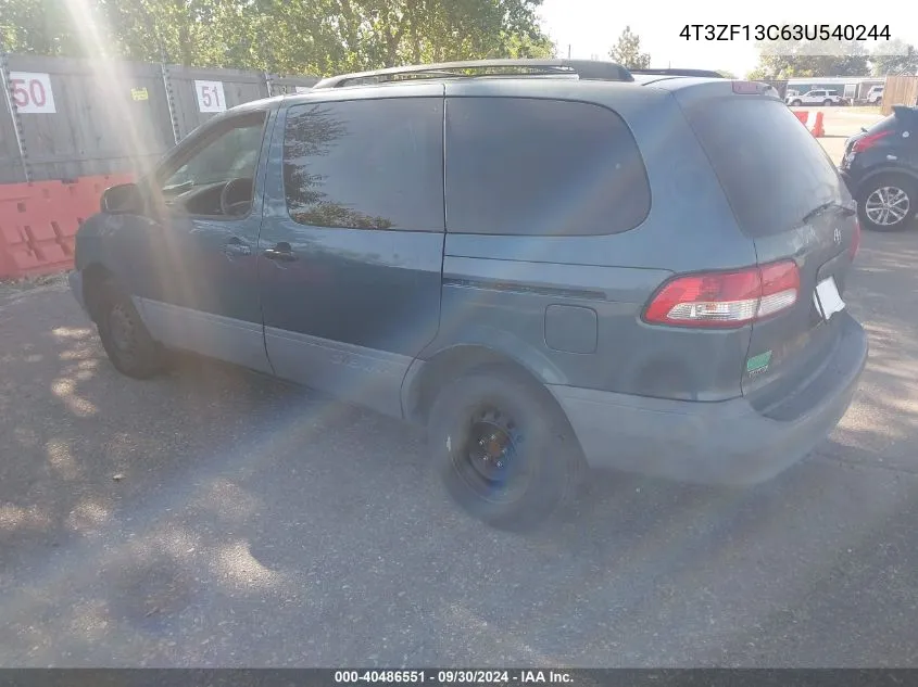 4T3ZF13C63U540244 2003 Toyota Sienna Le