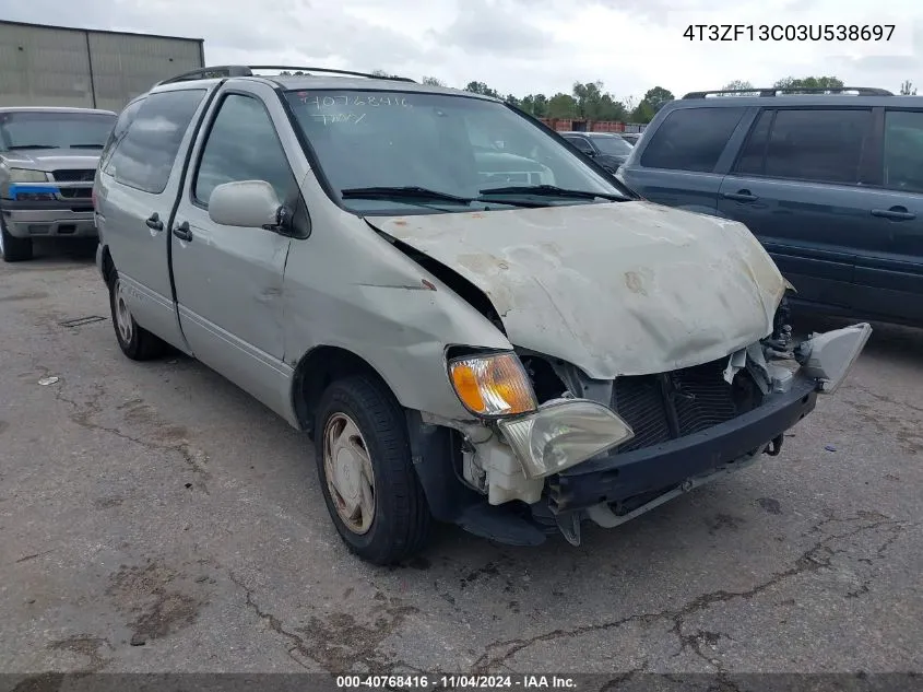 2003 Toyota Sienna Le VIN: 4T3ZF13C03U538697 Lot: 40768416