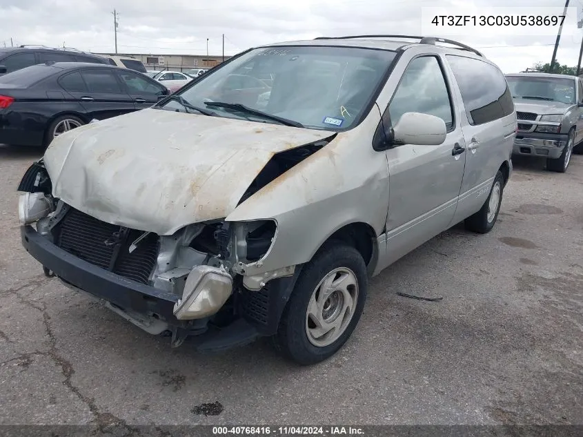 2003 Toyota Sienna Le VIN: 4T3ZF13C03U538697 Lot: 40768416