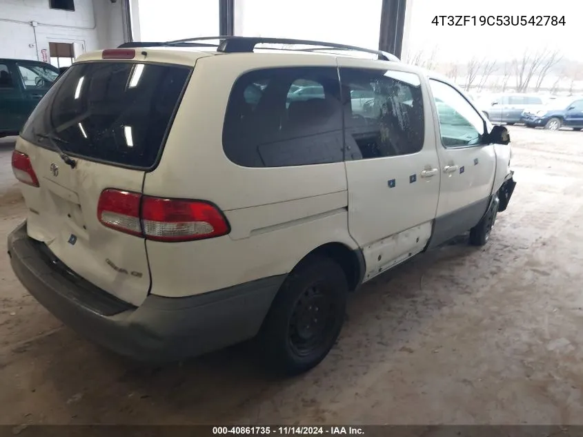 2003 Toyota Sienna Ce VIN: 4T3ZF19C53U542784 Lot: 40861735