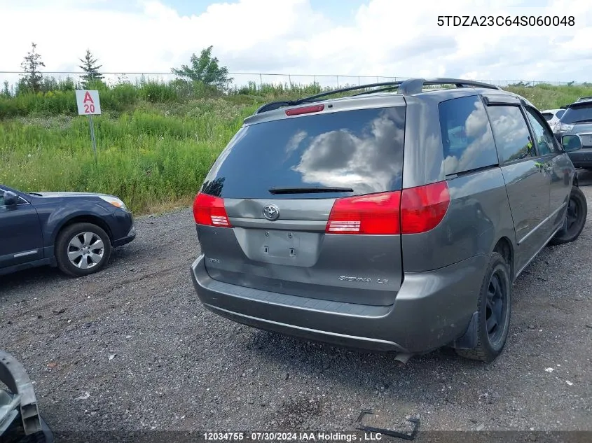 2004 Toyota Sienna Ce/Le VIN: 5TDZA23C64S060048 Lot: 12034755