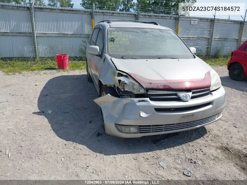 5TDZA23C74S184572 2004 Toyota Sienna Ce/Le