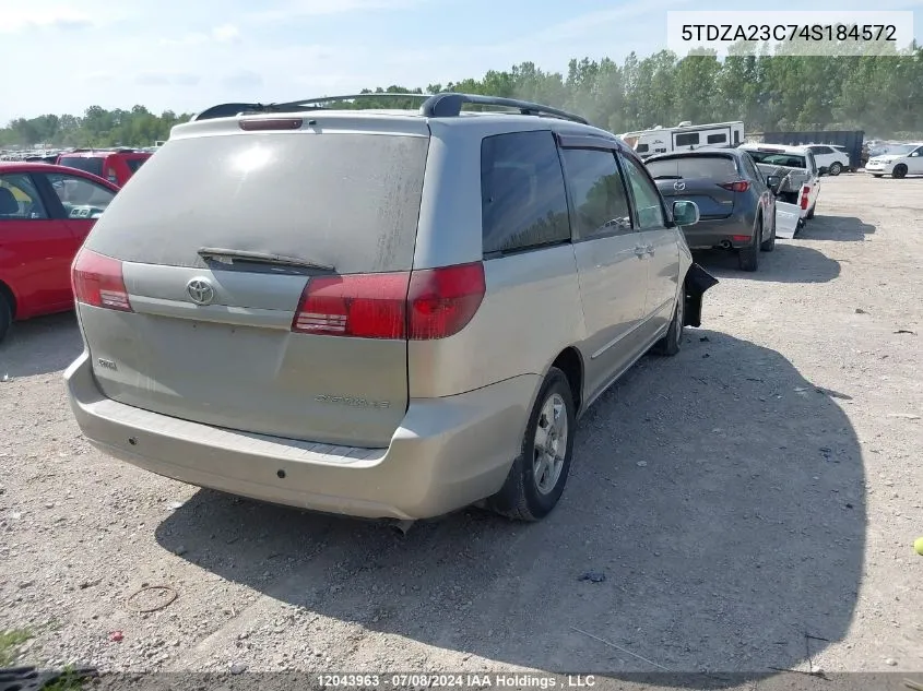 5TDZA23C74S184572 2004 Toyota Sienna Ce/Le