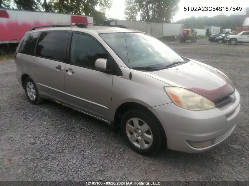 2004 Toyota Sienna Ce/Le VIN: 5TDZA23C54S187549 Lot: 12105100