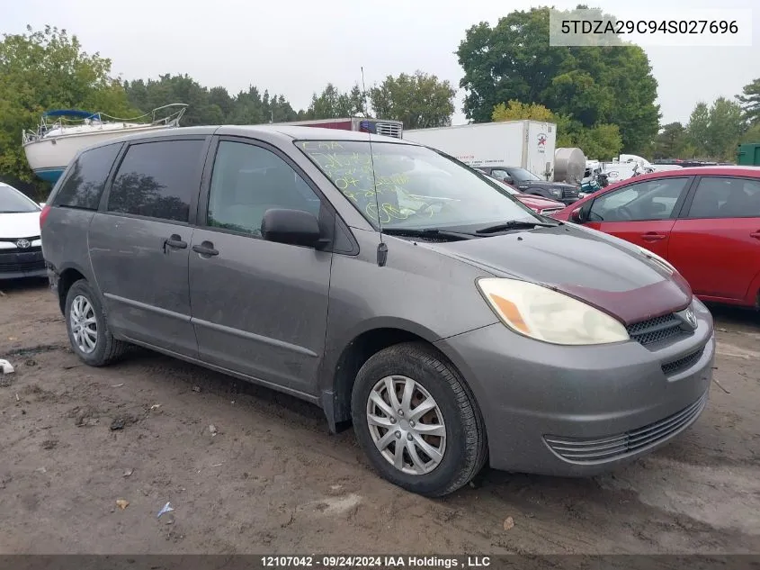 2004 Toyota Sienna Ce VIN: 5TDZA29C94S027696 Lot: 12107042