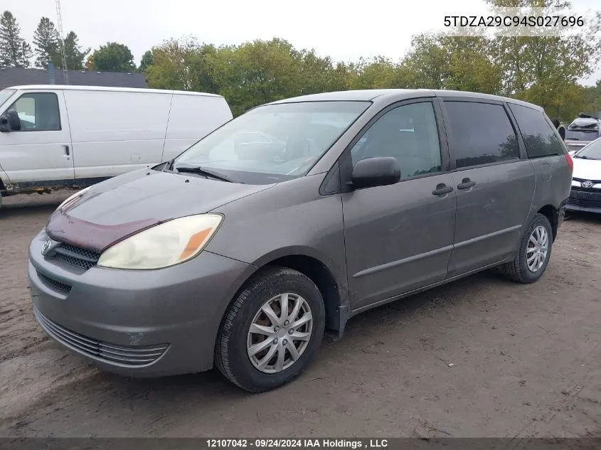 2004 Toyota Sienna Ce VIN: 5TDZA29C94S027696 Lot: 12107042