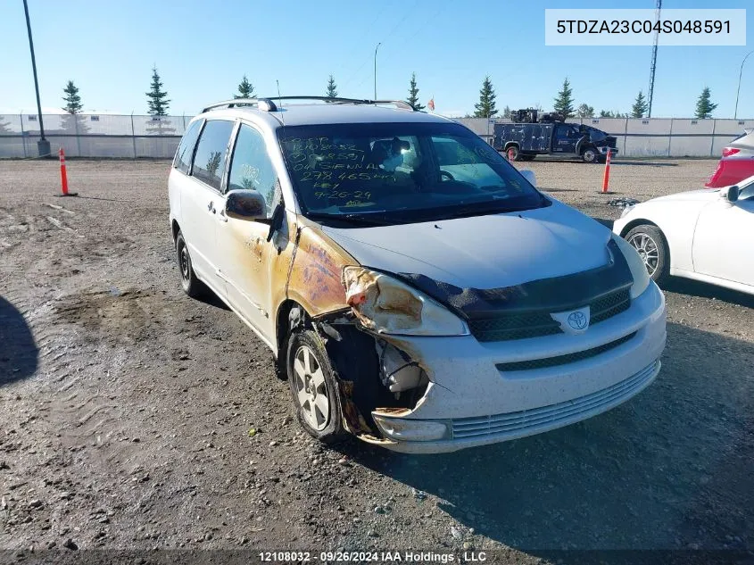 2004 Toyota Sienna Ce/Le VIN: 5TDZA23C04S048591 Lot: 12108032