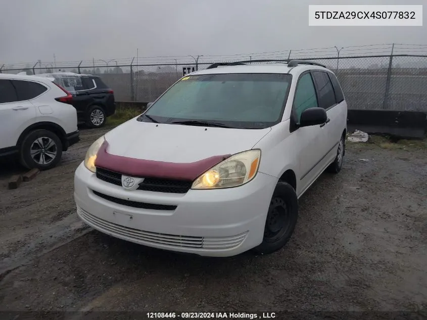 2004 Toyota Sienna Ce VIN: 5TDZA29CX4S077832 Lot: 12108446