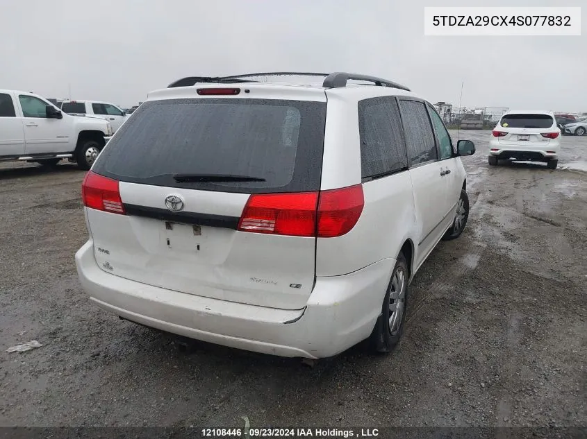 2004 Toyota Sienna Ce VIN: 5TDZA29CX4S077832 Lot: 12108446