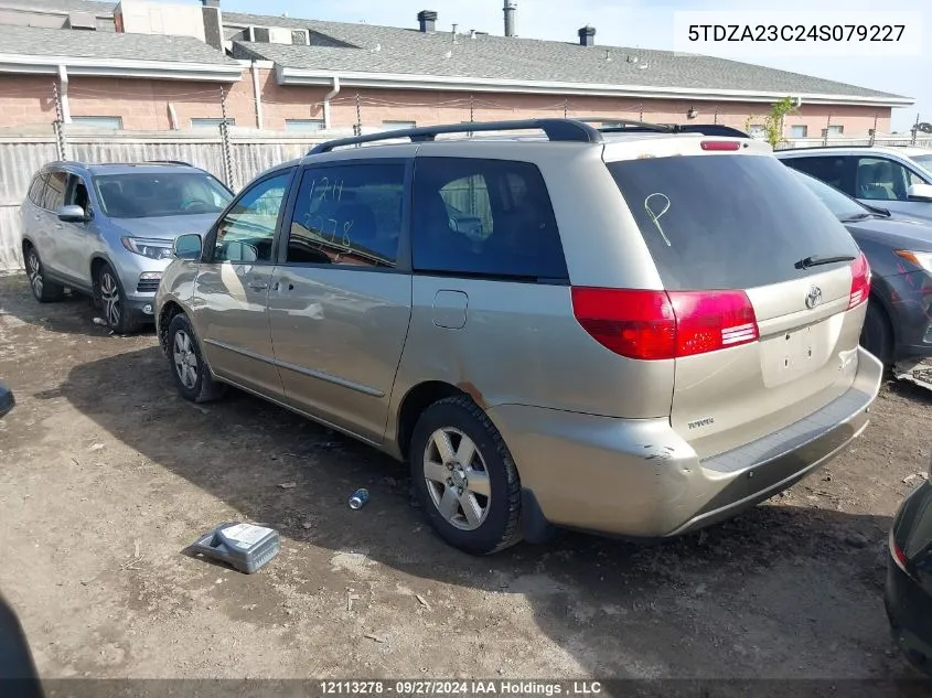 2004 Toyota Sienna Ce/Le VIN: 5TDZA23C24S079227 Lot: 12113278