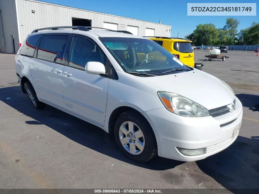 5TDZA22C34S181749 2004 Toyota Sienna Xle