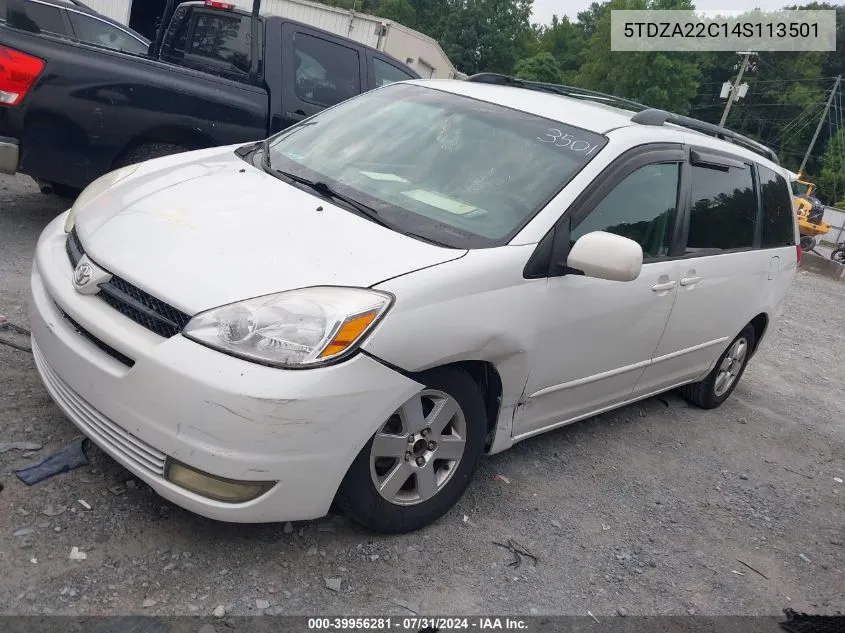 2004 Toyota Sienna Xle/Xle Limited VIN: 5TDZA22C14S113501 Lot: 39956281