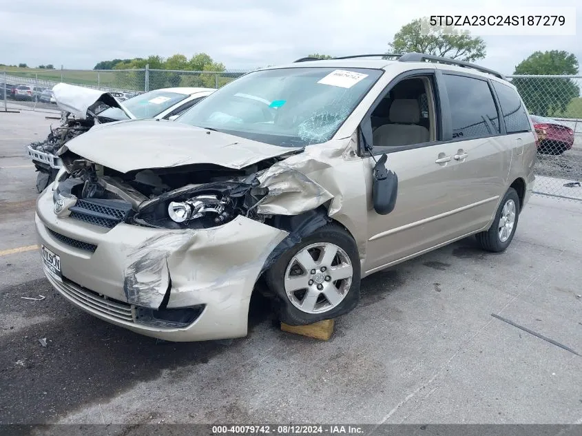 5TDZA23C24S187279 2004 Toyota Sienna Le