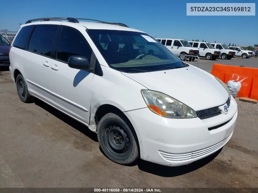 2004 Toyota Sienna Le VIN: 5TDZA23C34S169812 Lot: 40116058