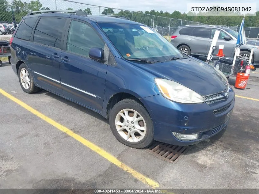 2004 Toyota Sienna Xle Limited VIN: 5TDZA22C94S081042 Lot: 40241453