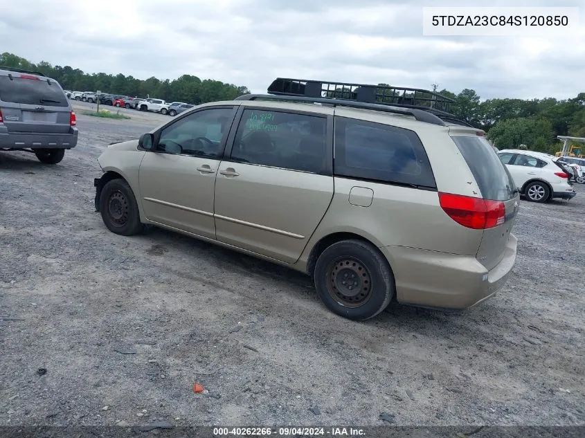 2004 Toyota Sienna Ce VIN: 5TDZA23C84S120850 Lot: 40262266