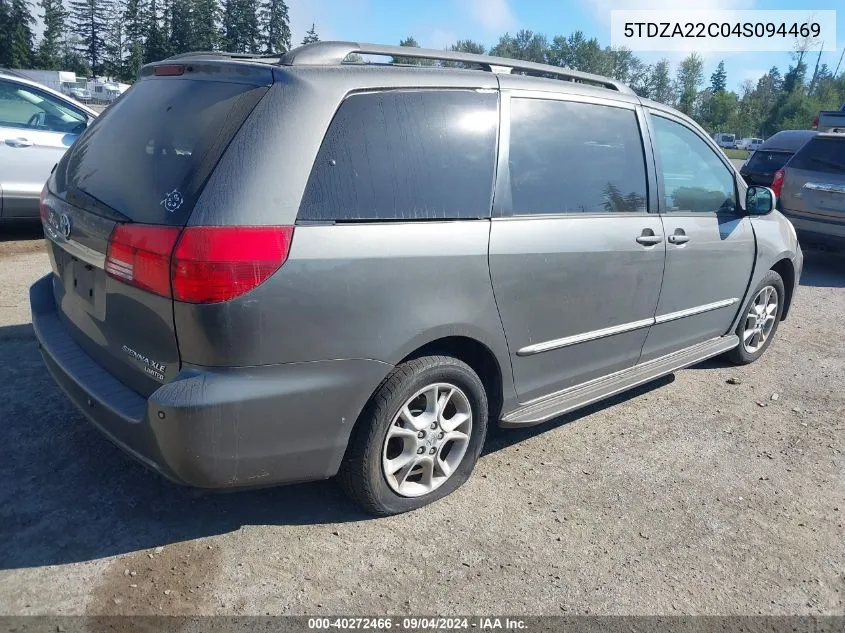 2004 Toyota Sienna Xle Limited VIN: 5TDZA22C04S094469 Lot: 40272466