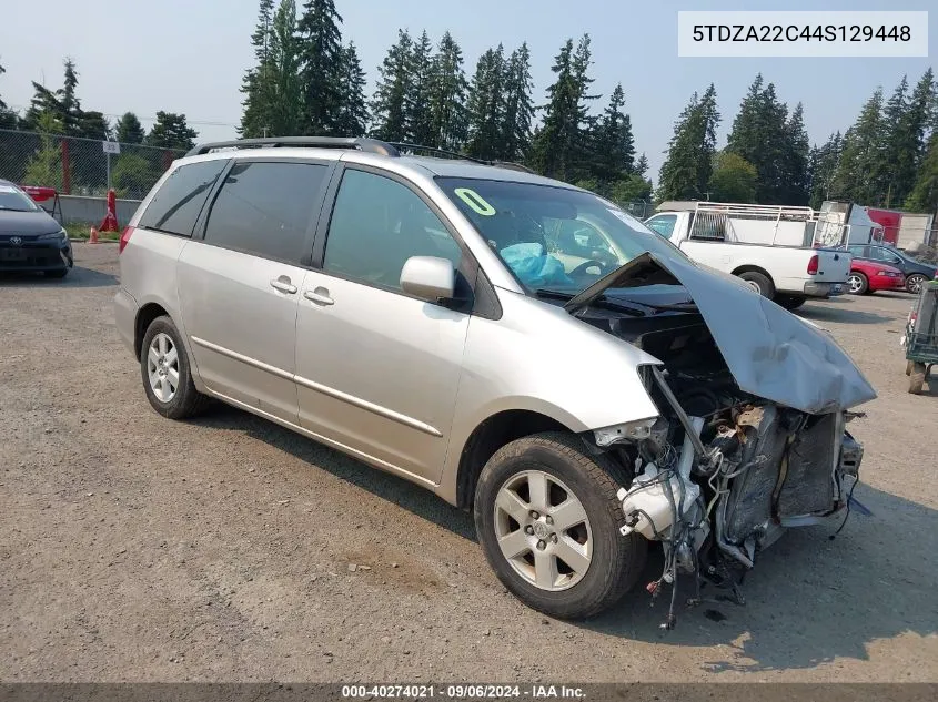 2004 Toyota Sienna Xle VIN: 5TDZA22C44S129448 Lot: 40274021