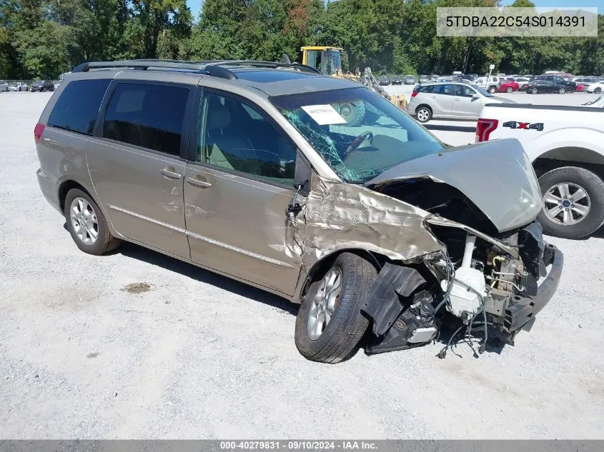 2004 Toyota Sienna Xle Limited VIN: 5TDBA22C54S014391 Lot: 40279831