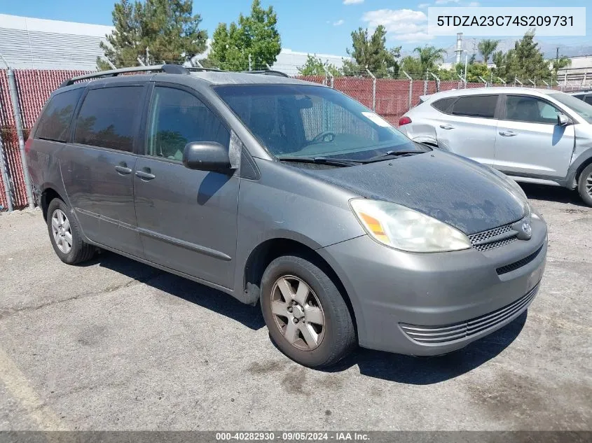 2004 Toyota Sienna Le VIN: 5TDZA23C74S209731 Lot: 40282930