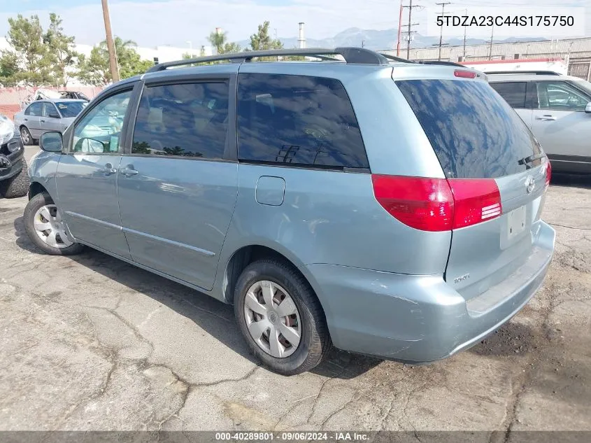 2004 Toyota Sienna Le VIN: 5TDZA23C44S175750 Lot: 40289801