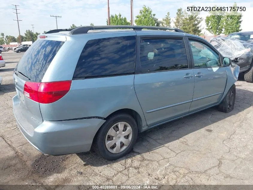 2004 Toyota Sienna Le VIN: 5TDZA23C44S175750 Lot: 40289801