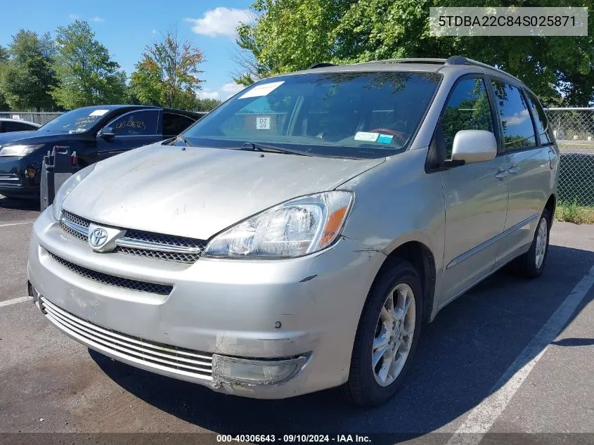 2004 Toyota Sienna Xle Limited VIN: 5TDBA22C84S025871 Lot: 40306643