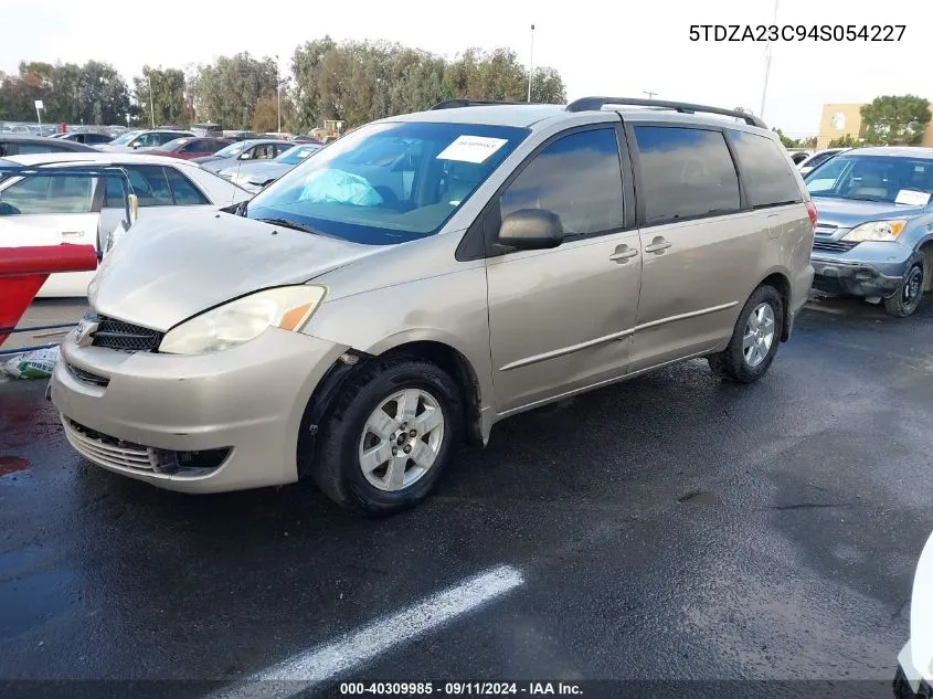 2004 Toyota Sienna Le VIN: 5TDZA23C94S054227 Lot: 40309985