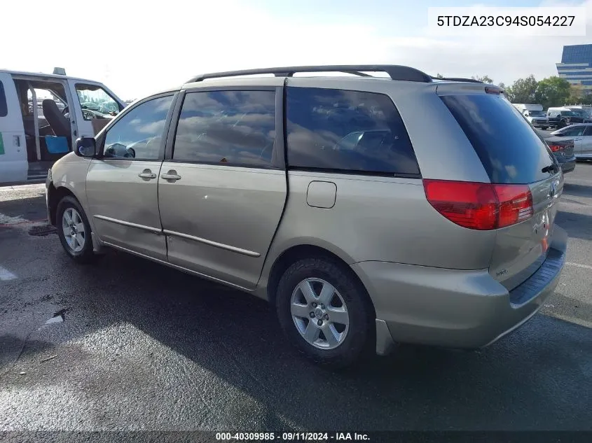 2004 Toyota Sienna Le VIN: 5TDZA23C94S054227 Lot: 40309985