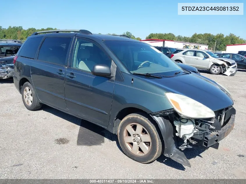 2004 Toyota Sienna Ce/Le VIN: 5TDZA23C44S081352 Lot: 40311437