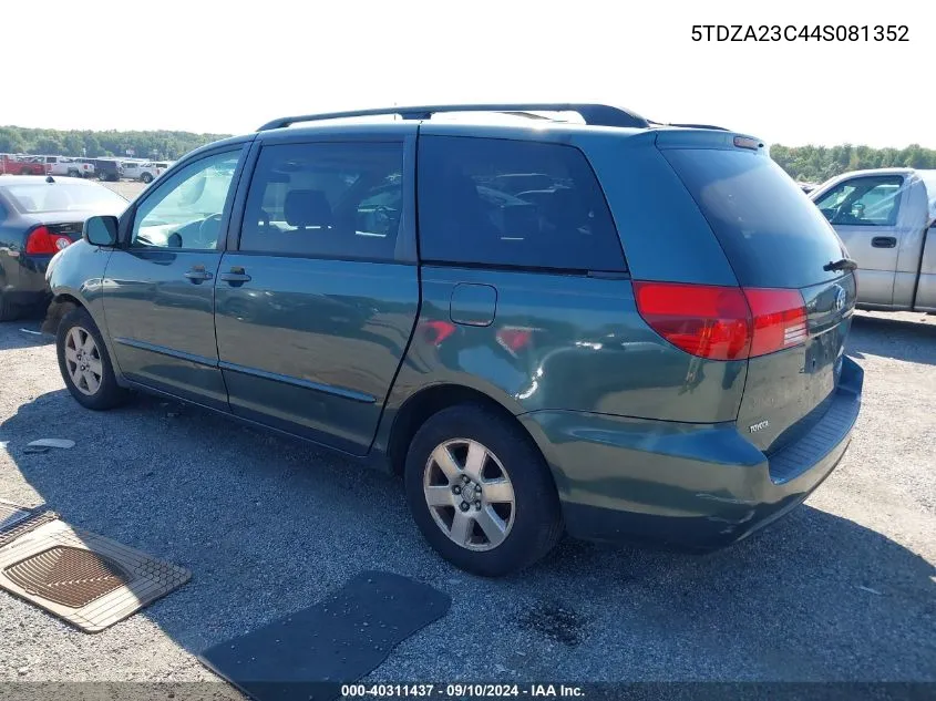 2004 Toyota Sienna Ce/Le VIN: 5TDZA23C44S081352 Lot: 40311437