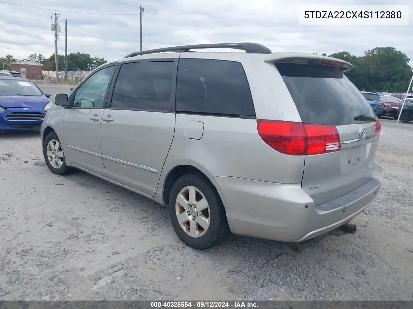 2004 Toyota Sienna Xle Limited VIN: 5TDZA22CX4S112380 Lot: 40325554