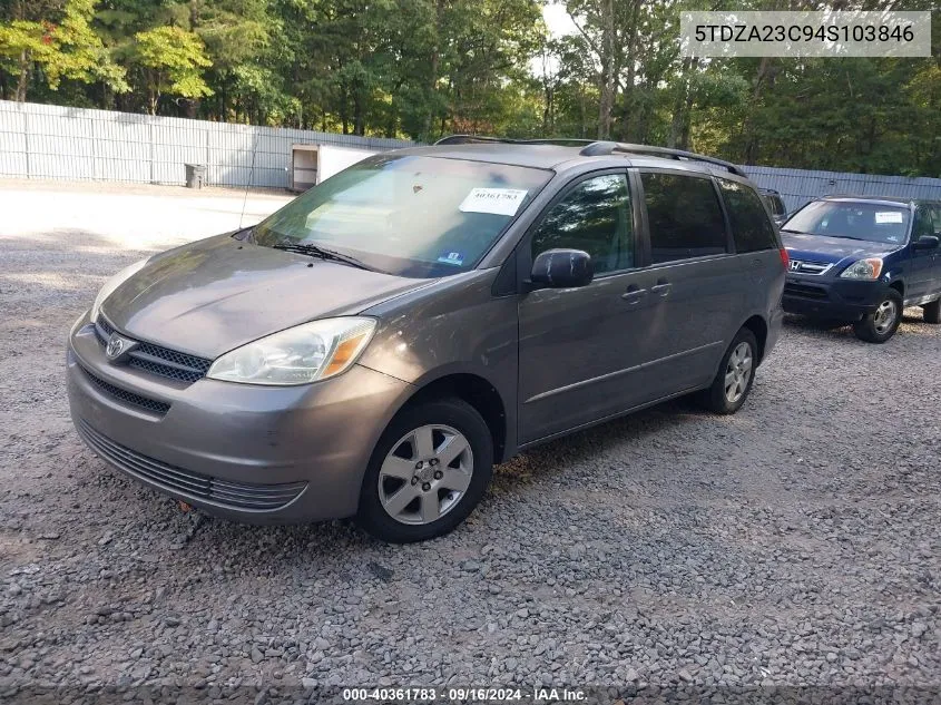 2004 Toyota Sienna Le VIN: 5TDZA23C94S103846 Lot: 40361783