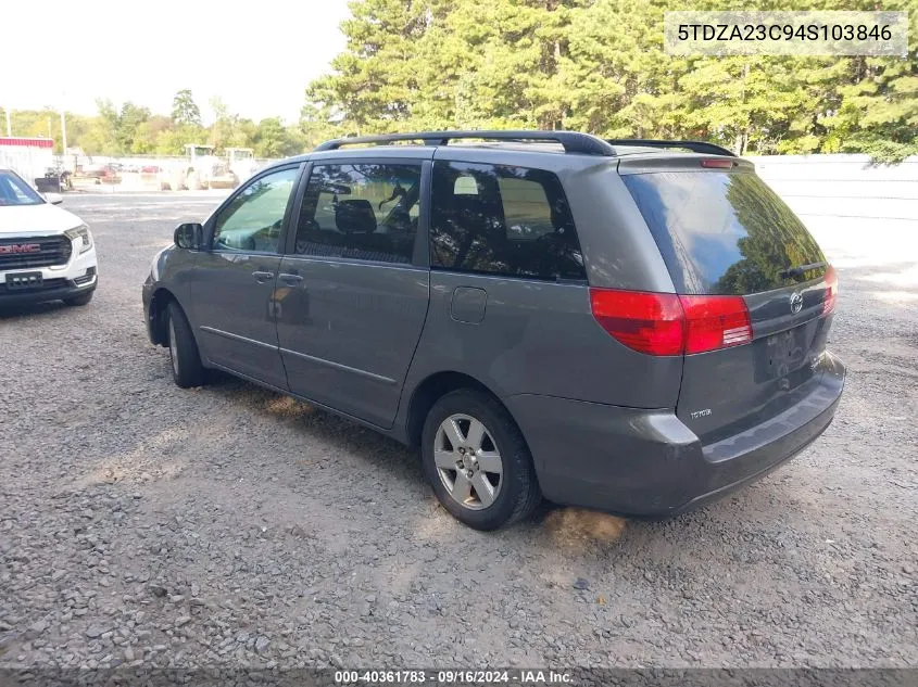 2004 Toyota Sienna Le VIN: 5TDZA23C94S103846 Lot: 40361783