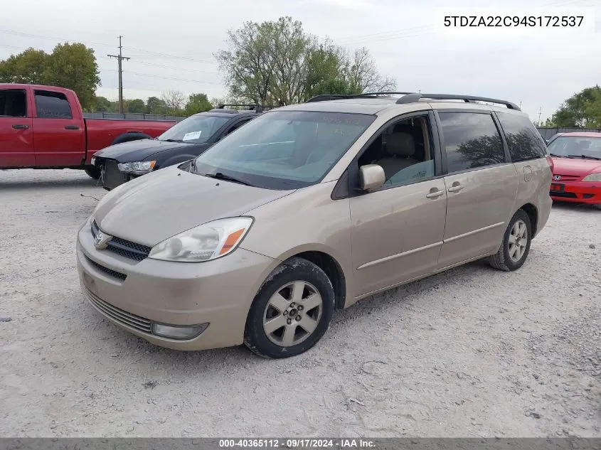 2004 Toyota Sienna Xle VIN: 5TDZA22C94S172537 Lot: 40365112