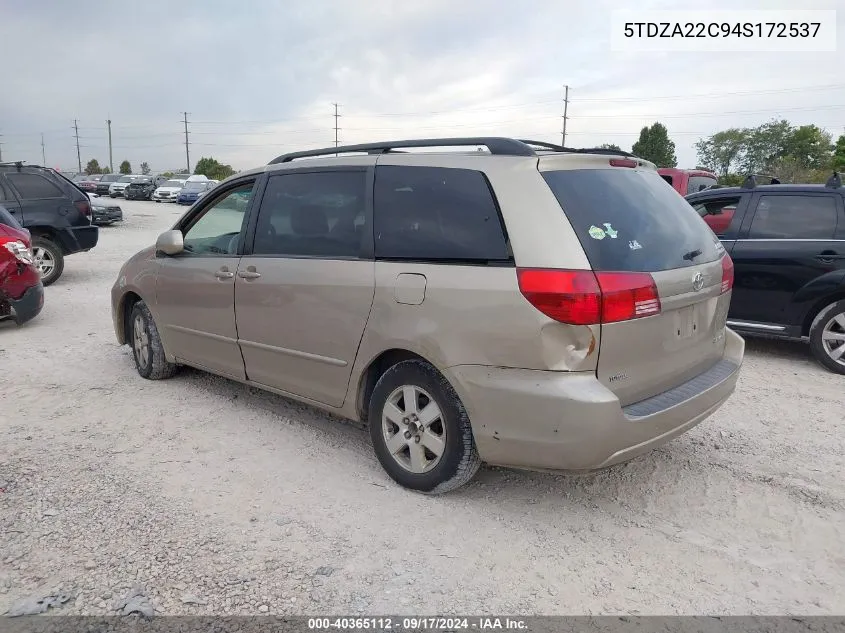 5TDZA22C94S172537 2004 Toyota Sienna Xle