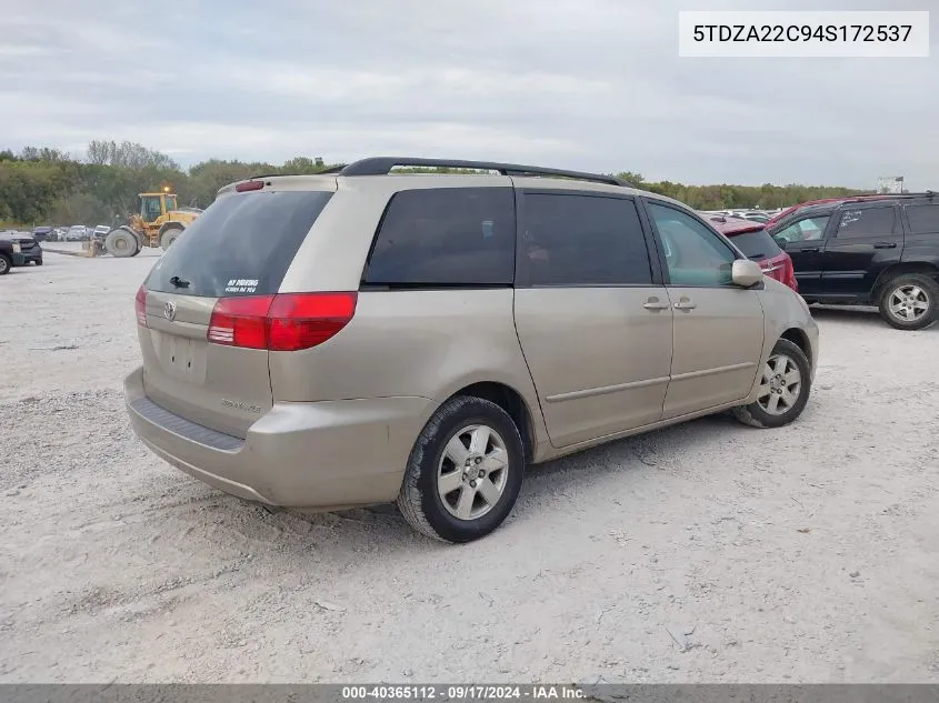 5TDZA22C94S172537 2004 Toyota Sienna Xle