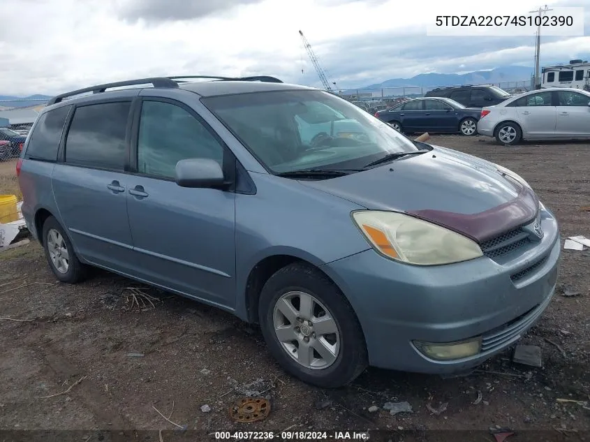 2004 Toyota Sienna Xle VIN: 5TDZA22C74S102390 Lot: 40372236