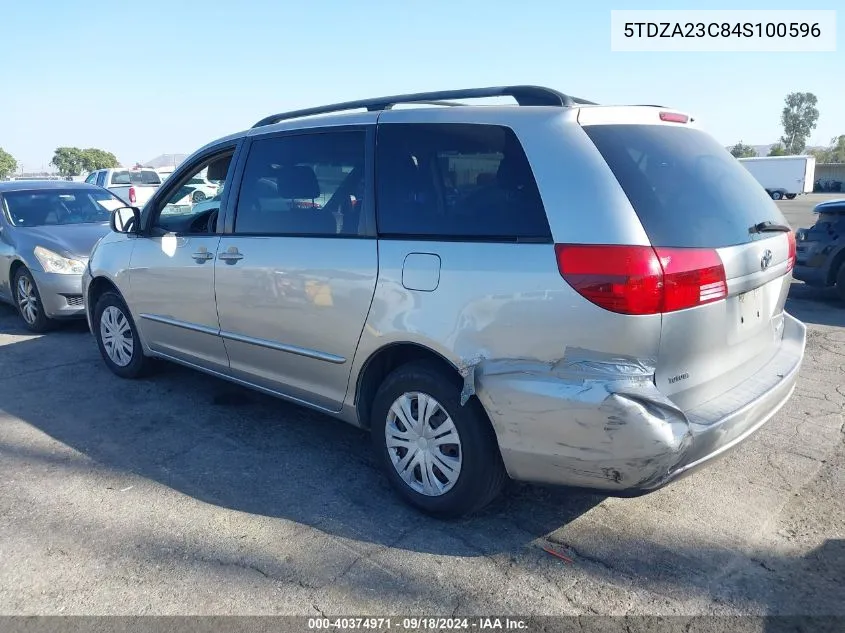 2004 Toyota Sienna Le VIN: 5TDZA23C84S100596 Lot: 40374971