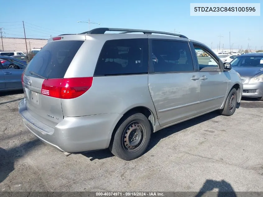 2004 Toyota Sienna Le VIN: 5TDZA23C84S100596 Lot: 40374971