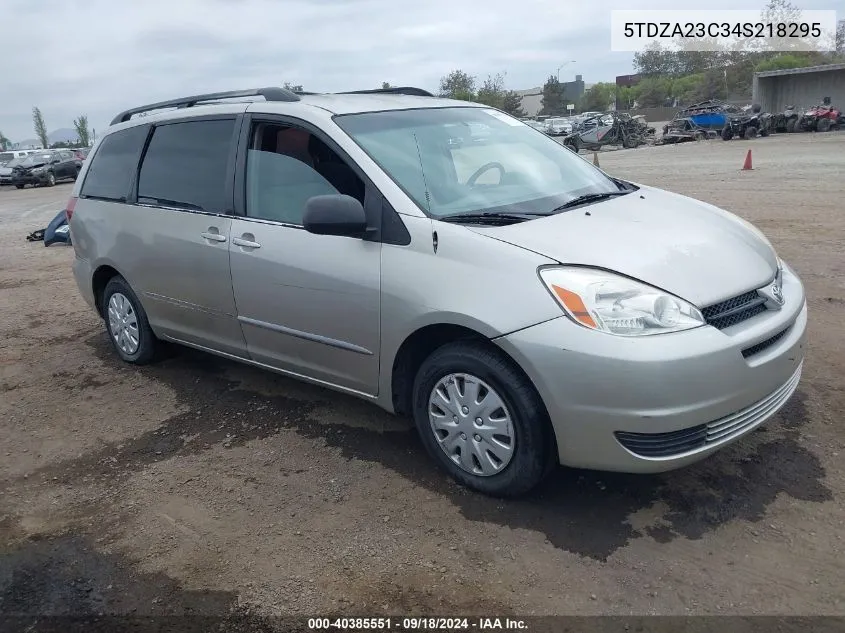 2004 Toyota Sienna Ce VIN: 5TDZA23C34S218295 Lot: 40385551