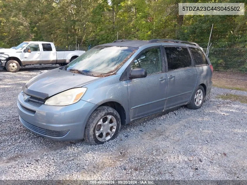 2004 Toyota Sienna Le VIN: 5TDZA23C44S045502 Lot: 40396826